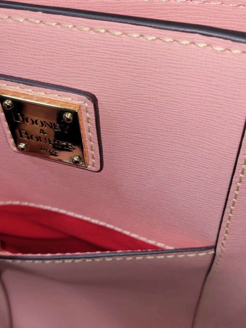 Dooney & Bourke Lexinton Shopper Pink Saffiano Leather  [Item #HL12]